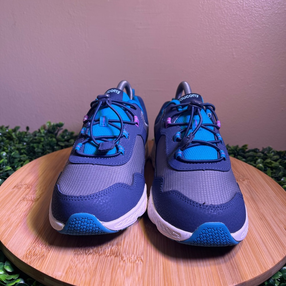 🔥 SAUCONY WIND SHIELD 3.0 BLUE ATHLETIC RUNNING SHOE KIDS 6.5 WOMENS 8 SK167279 - Picture 3 of 9